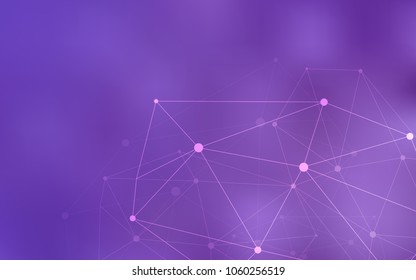 Light Purple vector template with circles, triangles. Decorative design in abstract style with triangle structure. Pattern can be used as texture of wallpapers.