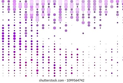 Light Purple vector  template with circles. Blurred decorative design in abstract style with bubbles. The pattern can be used for beautiful websites.