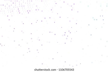 Light Purple vector  template with circles. Blurred bubbles on abstract background with colorful gradient. New design for ad, poster, banner of your website.