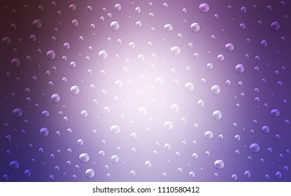 Light Purple vector template with circles. Blurred bubbles on abstract background with colorful gradient. Beautiful design for your business natural advert.