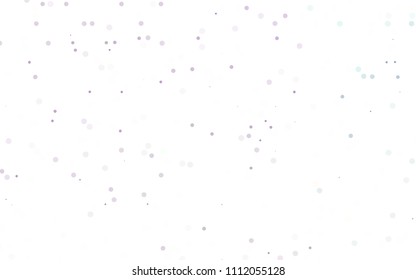 Light Purple vector  template with circles. Blurred decorative design in abstract style with bubbles. Pattern can be used as texture of water, rain drops.