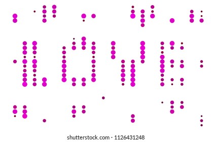Light Purple vector  template with circles. Illustration with set of shining colorful abstract circles. The pattern can be used for ads, leaflets of liquid.
