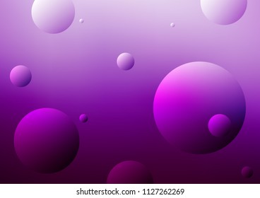 Light Purple vector template with circles. Beautiful colored illustration with blurred circles in nature style. Beautiful design for your business natural advert.