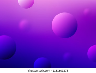Light Purple vector template with circles. Abstract illustration with colored bubbles in nature style. The pattern can be used for aqua ad, booklets.