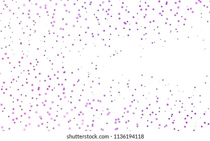 Light Purple vector  template with circles. Illustration with set of shining colorful abstract circles. The pattern can be used for ads, leaflets of liquid.