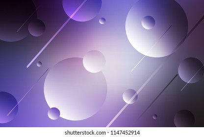 Light Purple vector template with circles. Modern abstract illustration with colorful water drops. Pattern can be used as texture of wallpapers.