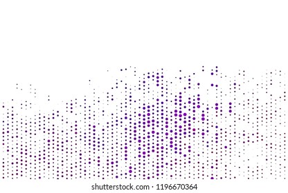 Light Purple vector template with circles. Glitter abstract illustration with blurred drops of rain. Design for posters, banners.