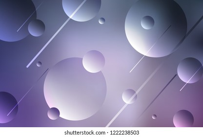 Light Purple vector template with circles. Modern abstract illustration with colorful water drops. Completely new template for your brand book.