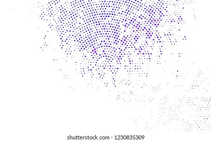 Light Purple vector template with circles. Modern abstract illustration with colorful water drops. Pattern of water, rain drops.