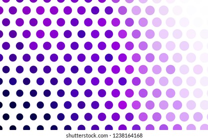 Light Purple vector template with circles. Beautiful colored illustration with blurred circles in nature style. Pattern for ads, leaflets.