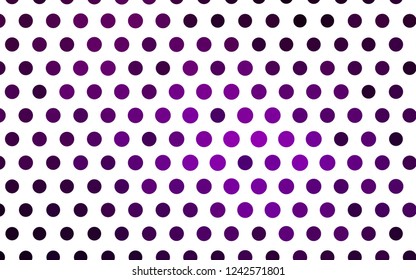 Light Purple vector template with circles. Blurred decorative design in abstract style with bubbles. Template for your brand book.