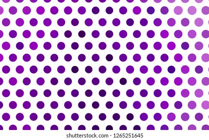Light Purple vector template with circles. Glitter abstract illustration with blurred drops of rain. Template for your brand book.