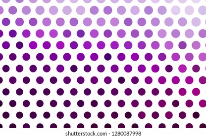 Light Purple vector template with circles. Illustration with set of shining colorful abstract circles. Pattern of water, rain drops.