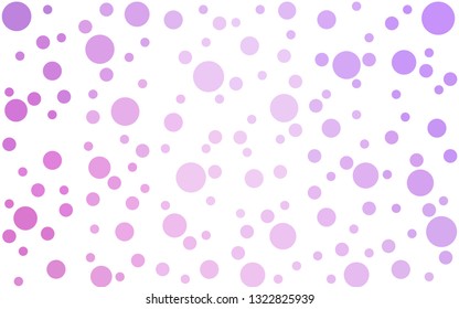 Light Purple vector  template with circles. Blurred decorative design in abstract style with bubbles. Design for poster, banner of websites.