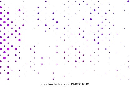 Light Purple vector template with circles. Blurred decorative design in abstract style with bubbles. Design for business adverts.