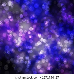 Light Purple vector template with circles. Illustration with set of shining colorful abstract spheres. Design for your commercials.