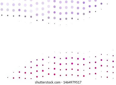 Light Purple vector template with circles. Glitter abstract illustration with blurred drops of rain. Design for business adverts.