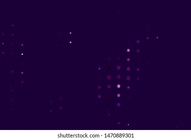 Light Purple vector template with circles. Blurred decorative design in abstract style with bubbles. Pattern for ads, leaflets.