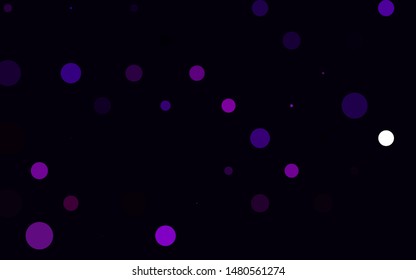 Light Purple vector template with circles. Abstract illustration with colored bubbles in nature style. Pattern for ads, leaflets.