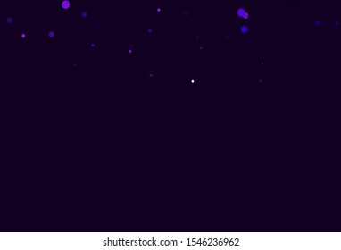 Light Purple vector template with circles. Glitter abstract illustration with blurred drops of rain. Template for your brand book.