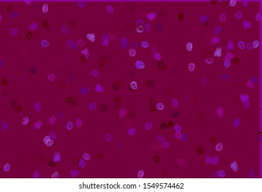 Light Purple vector template with circles. Abstract illustration with colored bubbles in nature style. Template for your brand book.
