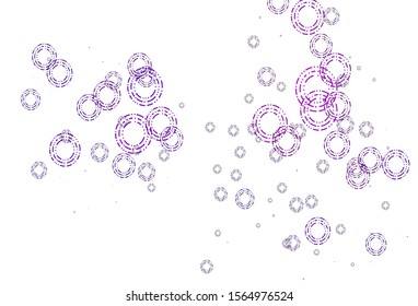 Light Purple vector template with circles. Blurred decorative design in abstract style with bubbles. Template for your brand book.