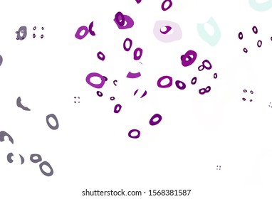 Light Purple vector template with circles. Modern abstract illustration with colorful water drops. Pattern for beautiful websites.
