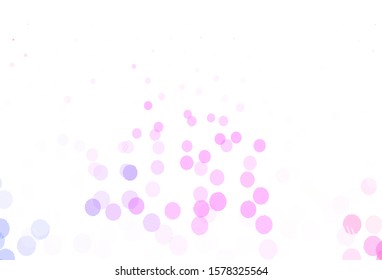 Light Purple vector template with circles. Illustration with set of shining colorful abstract circles. Pattern for textures of wallpapers.