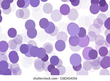 Light Purple vector template with circles. Abstract illustration with colored bubbles in nature style. Design for poster, banner of websites.