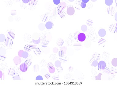Light Purple vector template with circles. Abstract illustration with colored bubbles in nature style. New template for your brand book.