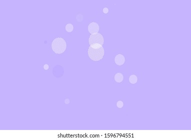 Light Purple vector template with circles. Beautiful colored illustration with blurred circles in nature style. New template for your brand book.