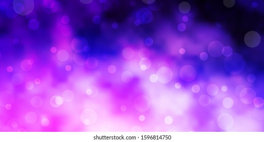 Light Purple vector template with circles. Abstract colorful disks on simple gradient background. Pattern for business ads.