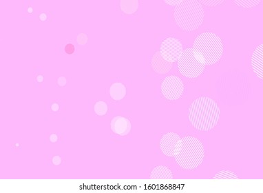 Light Purple vector template with circles. Modern abstract illustration with colorful water drops. Design for poster, banner of websites.