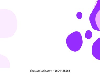 Light Purple vector template with circles. Glitter abstract illustration with blurred drops of rain. Pattern for futuristic ad, booklets.
