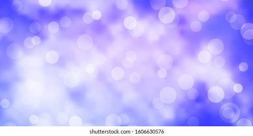 Light Purple vector template with circles. Abstract illustration with colorful spots in nature style. Pattern for booklets, leaflets.