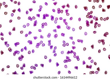 Light Purple vector template with circles. Abstract illustration with colored bubbles in nature style. Template for your brand book.