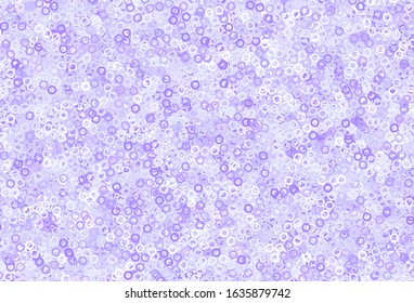 Light Purple vector template with circles. Glitter abstract illustration with blurred drops of rain. Pattern for beautiful websites.