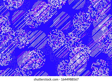 Light Purple vector template with circles. Modern abstract illustration with colorful water drops. Pattern for textures of wallpapers.