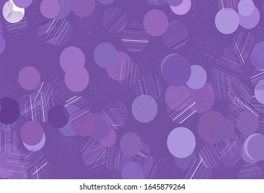 Light Purple vector template with circles. Abstract illustration with colored bubbles in nature style. Design for poster, banner of websites.