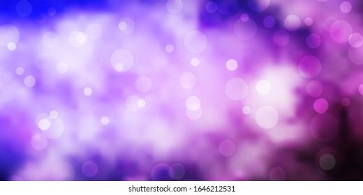 Light Purple vector template with circles. Abstract colorful disks on simple gradient background. Design for your commercials.
