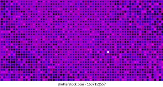 Light Purple vector template with circles. Glitter abstract illustration with colorful drops. Design for posters, banners.