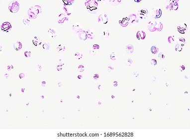 Light Purple vector template with circles. Modern abstract illustration with colorful water drops. Pattern for beautiful websites.