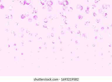 Light Purple vector template with circles. Illustration with set of shining colorful abstract circles. Pattern for beautiful websites.