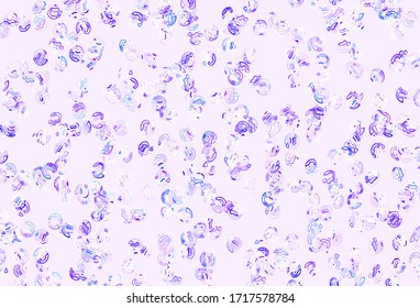 Light Purple vector template with circles. Blurred decorative design in abstract style with bubbles. Pattern for futuristic ad, booklets.