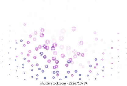 Light Purple vector template with circles. Abstract illustration with colored bubbles in nature style. Pattern for textures of wallpapers.