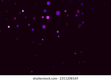 Light Purple vector template with circles. Beautiful colored illustration with blurred circles in nature style. Template for your brand book.