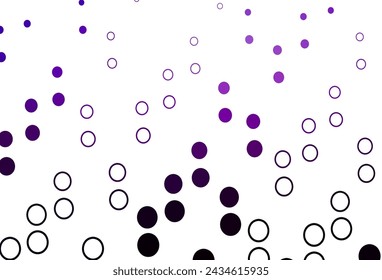 Light Purple vector template with circles. Beautiful colored illustration with blurred circles in nature style. Pattern for ads, leaflets.