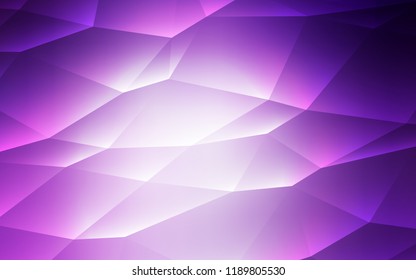 Light Purple vector template with crystals, triangles. Abstract gradient illustration with triangles. Pattern can be used for websites.
