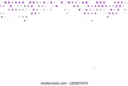 Light Purple vector template with crystals, triangles. Triangles on abstract background with colorful gradient. Pattern for commercials.