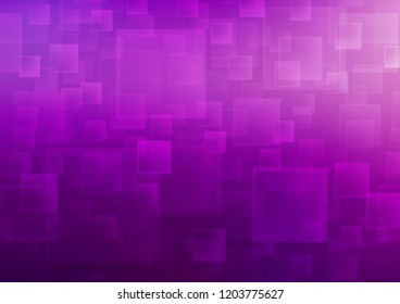 Light Purple vector template with crystals, rectangles. Glitter abstract illustration with rectangular shapes. The template can be used as a background.